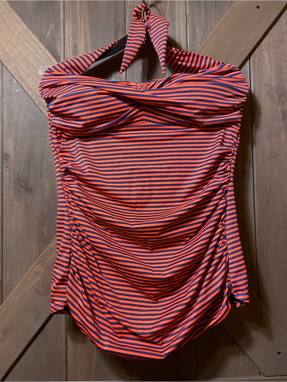 Catalina Ref and Navy Striped Halter One-Piece